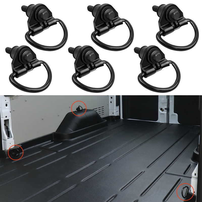 6PCS Cargo D-Hooks Compatible with 2015-2023 Ford Transit 150 250