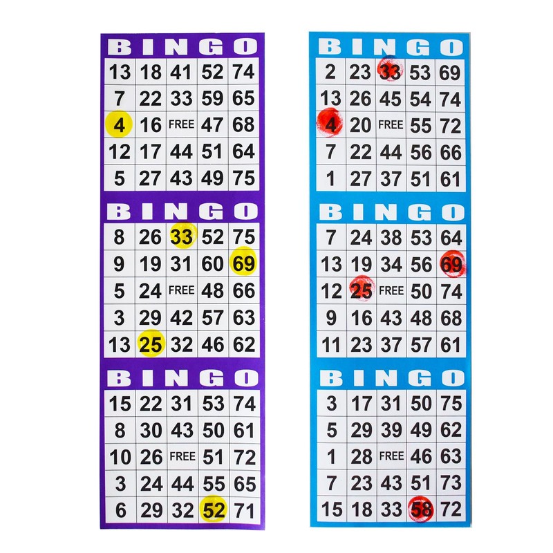 SEETOOOGAMES Bingo Paper Game Cards - 3 Card - 100
