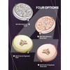 OMIRO 1X/10X(300R) Magnifying Compact Mirror, Small Crown Engraved Pocket Makeup