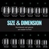 TOMICCA Square Shaped Extra Short Nail Tips - 360PCS Half