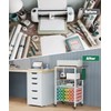 Queension Craft Cart with Wheels for Cricut Machines, Craft Organization