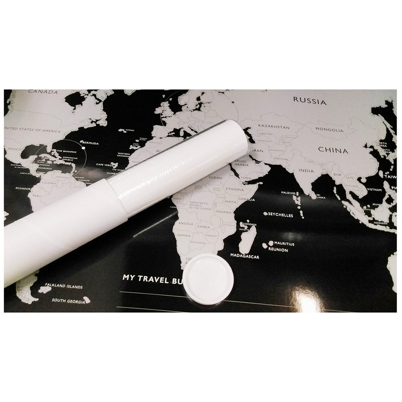 The World Traveler's Scratch-off Map 32'' x 24'' Poster