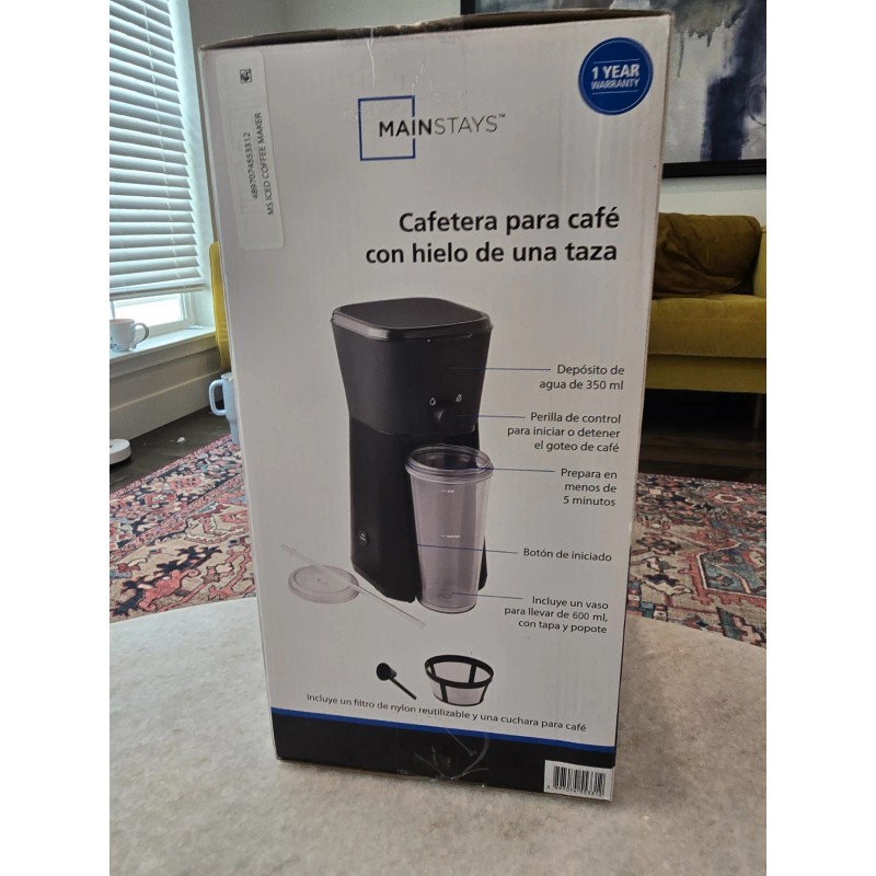 Mainstays 28035441 Iced Coffee Maker with 20 fl oz Reusable