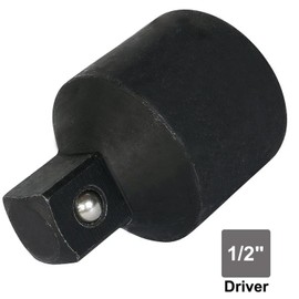 Utoolmart 1/2 Inch Drive (F) x 3/8 Inch (M) Impact Socket Adapter Converter And Reducer Set for Sleeve Reducer Ratchet Wrenches, Female to Male, Cr-V (Black) 1Pcs