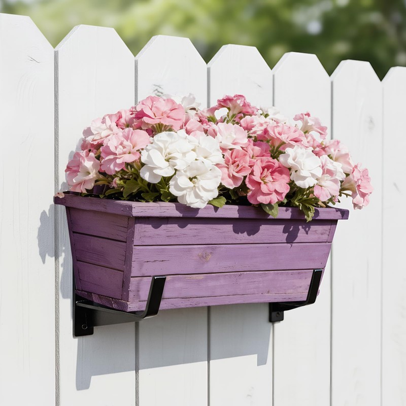 Thrivinest Window Box Brackets, 6 inch Flower Planter Box Brackets,