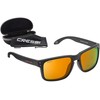 Cressi Unisex Blaze Sunglass - Matt Black/Mirrored Lens Orange, One