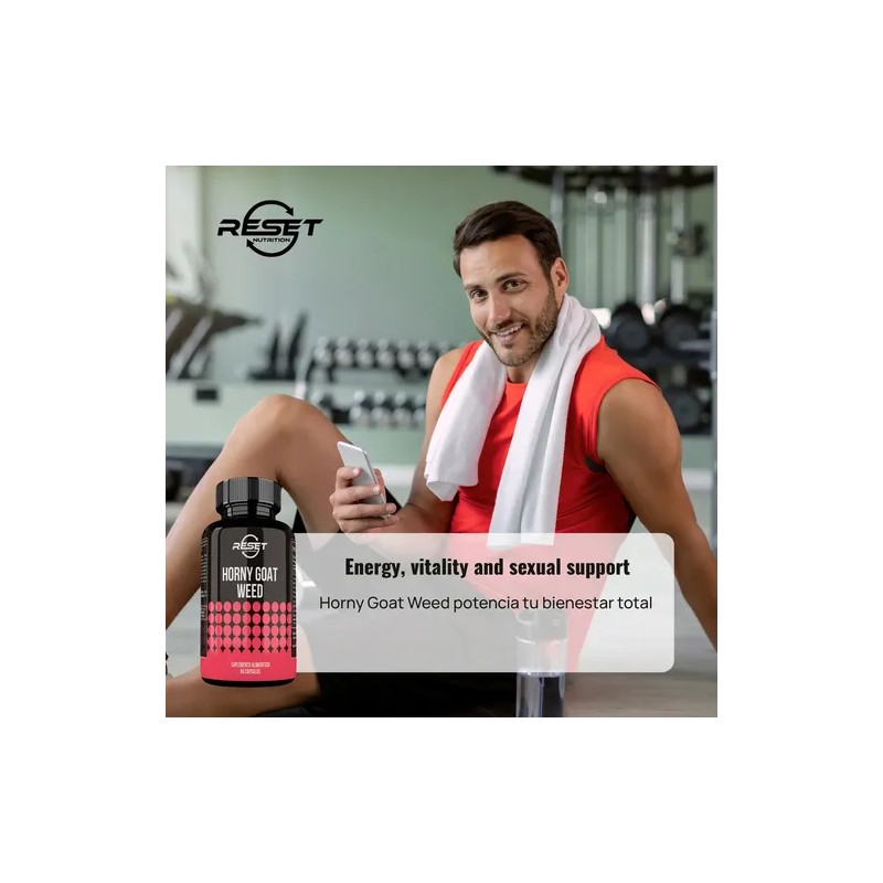 Reset Nutrition Horny Goat Energía Potencia Masculina 60cáps Sabor Sin