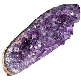 KYEYGWO KYEYGWO Natrlichen Amethyst Drusensegment Rohstck, Unregelm??ige Naturstck Dekorative Steine Drusenstck, Reiki Heilung Kristall Cluster Specimen Edelstein Fengshui Ornamente