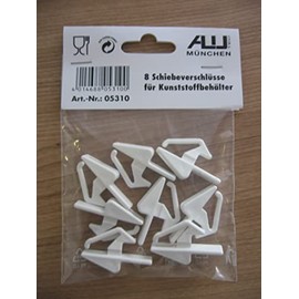 alutec Schiebeverschlüsse for plasticbehälter white 05310 8St.