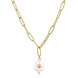 Joo&Rind Women's Choker Necklace, Gold, Boho Style Link Chain, Stainless Steel with Gemstone 18 K Gold-Plated Boho Jewellery, Gifts for Women, Stainless Steel, No Gemstone