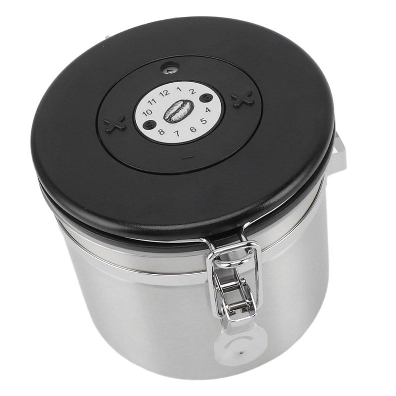 Airtight Coffee Canister 1.2L 304 Stainless Steel Coffee Bean Storage