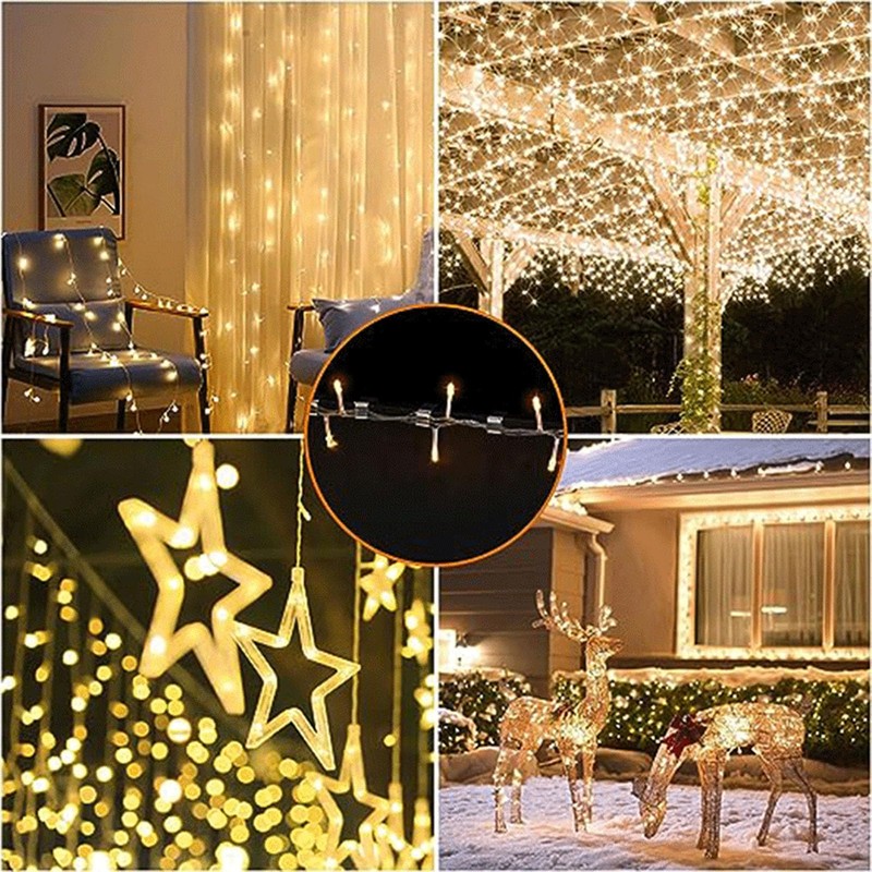 Metal Christmas Lights Gutter Hooks, 50Pcs Metal Decoration Stainless Steel