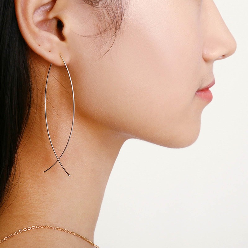 Crymystal Fashion Women's Bohemian Silver Large fishing line Earrings Tassel