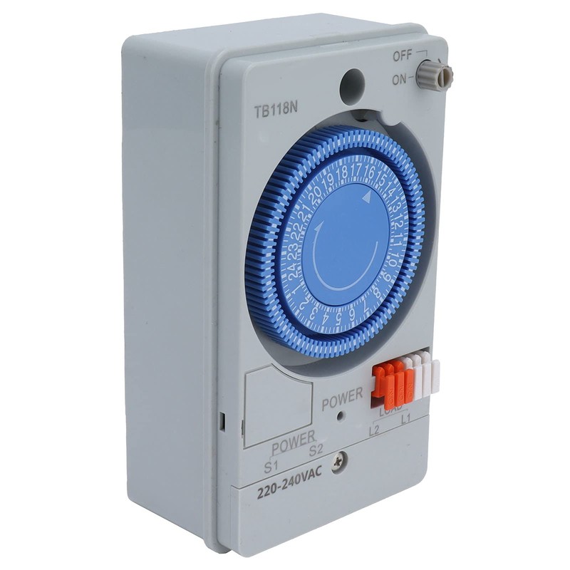 Mechanical Time Switch, TB118N 220VAC Automatic 24 Hour Low Power