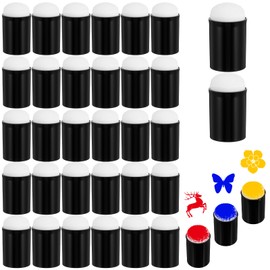 30 Pcs Finger Sponge Daubers Finger Face Paint Sponges Ergonomic Face Painting Sponges Drawing Foam Brush Paint Tools for Painting Stamping Ink Crafts Card Making