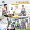 LivinEase Unisex Adjustable Bib Aprons - Stylish Chef Aprons with