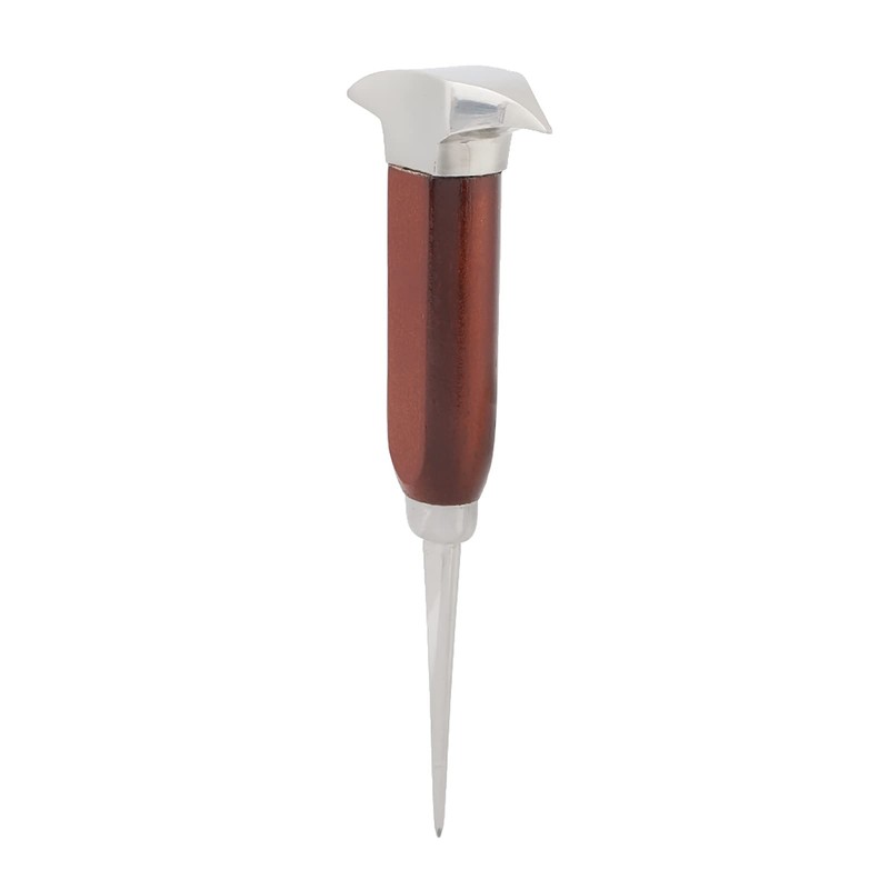 Ice Cone, Premium Wood Handle Stainless Steel Ice Pick, 6.7