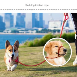 VGOL Dog Lead, Training Lead, Pet Harnesses, Strong Braided Rope for Large, Medium Dogs, Small Puppies, Red