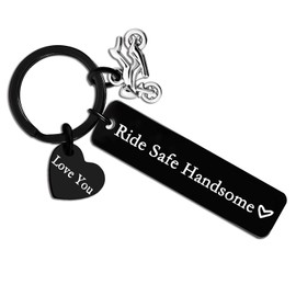 Ikacvb Drive Safe Keychain For Him I Love You Gifts For Husband Boyfriend Birthday Gift Ideas Christmas Mens Stocking Stuffers Anniversary Father’s Day Gifts For Husband Men Drive Safe Gift