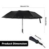 Carehabi Umbrella, 106 cm Span Width, Black, Umbrella Windproof with