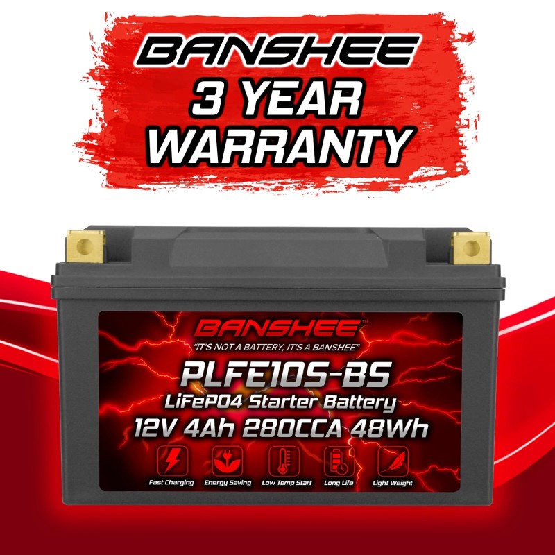 Banshee YTZ10S Lifepo4 Lithium Battery Compatible with Honda CBR500R 2013