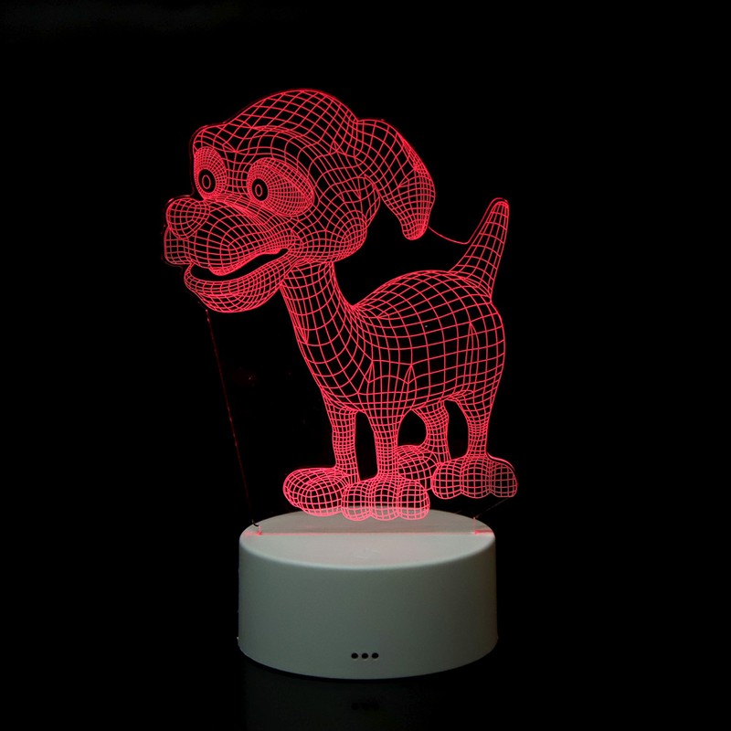 3W 4.5V USB 3D Night Light Touch Control LED Table