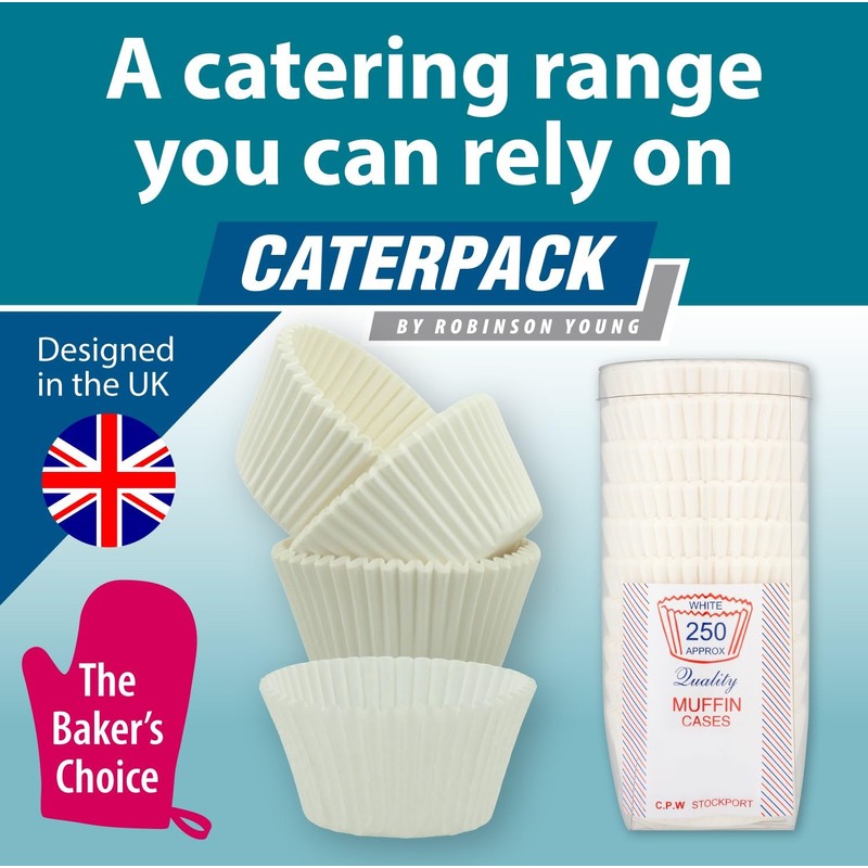 Caterpack Muffin Cases Made from Food Grade Premium White Siliconised