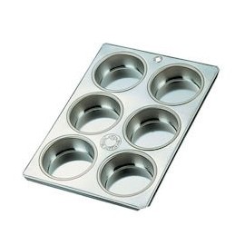 FK Tin Muffin Molds C # 11 Cup 6 Pieces Bed in a Bag