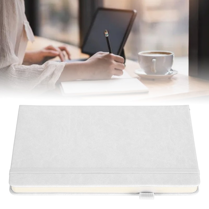 A5 Lined Notebook Portable PU Leather Hardcover Notebook with Elastic