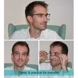 LUR READING GLASSES 3 pack Half-rim Readers