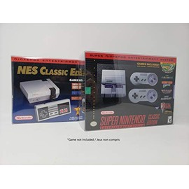 RNR 5PCS Box Protector For Nes or Snes Classic Mini System | Clear Plastic | Acid-Free PET 0.4mm |