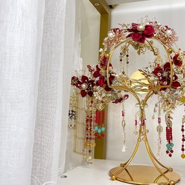 MERRYHAPY Crown Display Stand Metal Hair Accessories Jewelry Organizer for Storage Display and Collection