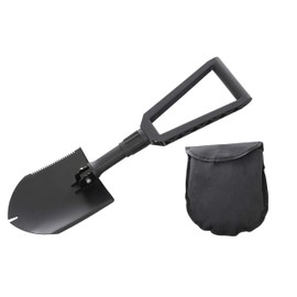 Overland Vehicle Systems Multi Functional Military Style Utility Shovel with Nylon Carrying Case Universal - Reinforced Handle with Locking Collar - #50 Boron Steel Spade