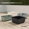 Lamela Rectangular Planter with Elegant Feet, Black Concrete Look Planter
