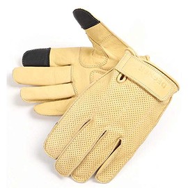 DEGNER TG-59M Mesh Leather Short Gloves Motorcycle Tan S