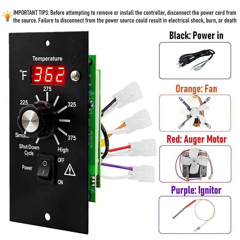 Digital Elite Thermostat Temperature Controller Replacement Parts for Traeger Pellet