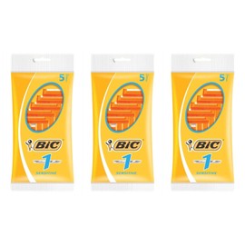 BIC 1 Sensitive Disposable Razors 3 x 5 Pakcs