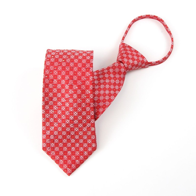 The Shirt Studio Red Flower Cubic Automatic Tie
