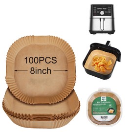 Air Fryer Liners disposable for Instant Pot Vortex Plus 6QT XL Air Fryer, 100pcs Parchment Paper
