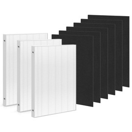 Zouhwaso 3+6 Aera Max 300 HEPA Filter Replacement Compatible with Fellowes AeraMax 290 300 DX95 Air Puri-fier True HEPA Air Filter, Fit AP-300PH HF-300 Part#9287201, 3x H13 HEPA+6x car-bon Pre-Filter