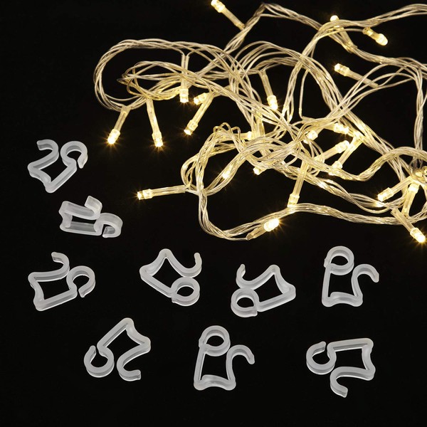 JoGoi 100pcs Gutter Hanging Hooks/Clips for Christmas Xmas String Lights