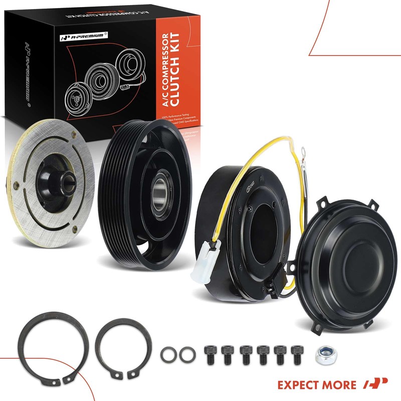 A-Premium Air Conditioner AC Compressor Clutch Kit Compatible with Volvo