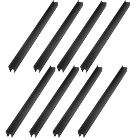 8 Pack PVC Hanging File Rails, 12 Inch for 1/2 Drawing Sides, Black File Cabinet Rails for Letter Size, File Storage Organizer for Home Office