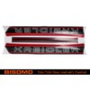 BISOMO Tank Sticker Kreidler Lettering in Black/Red, Complete Sheet with