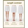 BEAUTELICATE Women's Half Slip Cotton Underskirt With Lace Trim Striped