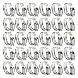 SDZONGES Hose Clamp, 30PCS Fuel Line Clamp, 5/8 inch to 1 inch Radiator Hose Clamps, Hose Clamps Stainless Steel(16-25mm).