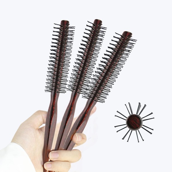 KAYNO 3 Pieces Small Round Hair Brush, Round Styling Hair