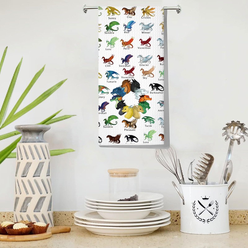 LEVLO Wings Fire Darkstalker Kitchen Towel Wings Fire Novel Gift