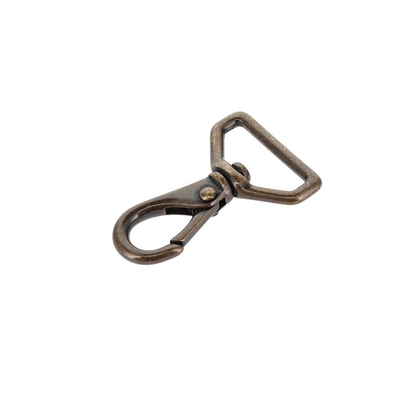 Buckleguy.com 220 Antique Brass, Mini Swivel Lever Snap, Solid Brass-LL,