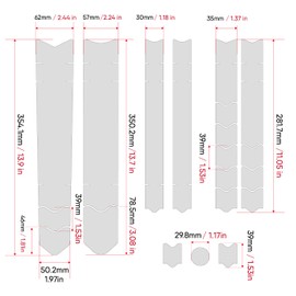 CNCLOL Road/Gravel Bike Frame Protection Tape Kit,20Pcs Total Bicycle Frame Protector Tape Stickers-Frame Protection Film,Protect Bike from Scratches and Dings etc.W-L